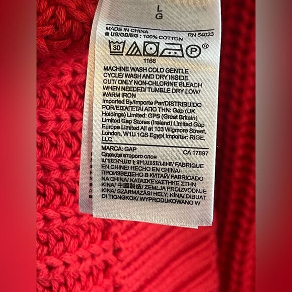 GAP Heavy Cable Knit Cowl Neck Sweater- NWT Size L - Picture 5 of 9